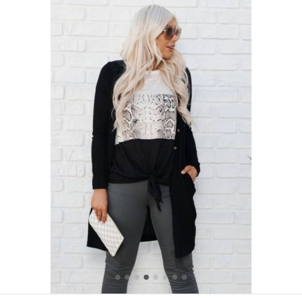 Black cardigan